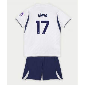 Tottenham Hotspur Savio #17 Jalkapallovaatteet Lasten Kotipeliasu 2026-27 Lyhythihainen (+ Lyhyet housut)